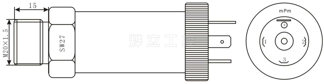 WMB-HS壓力變送器赫斯曼接頭外形